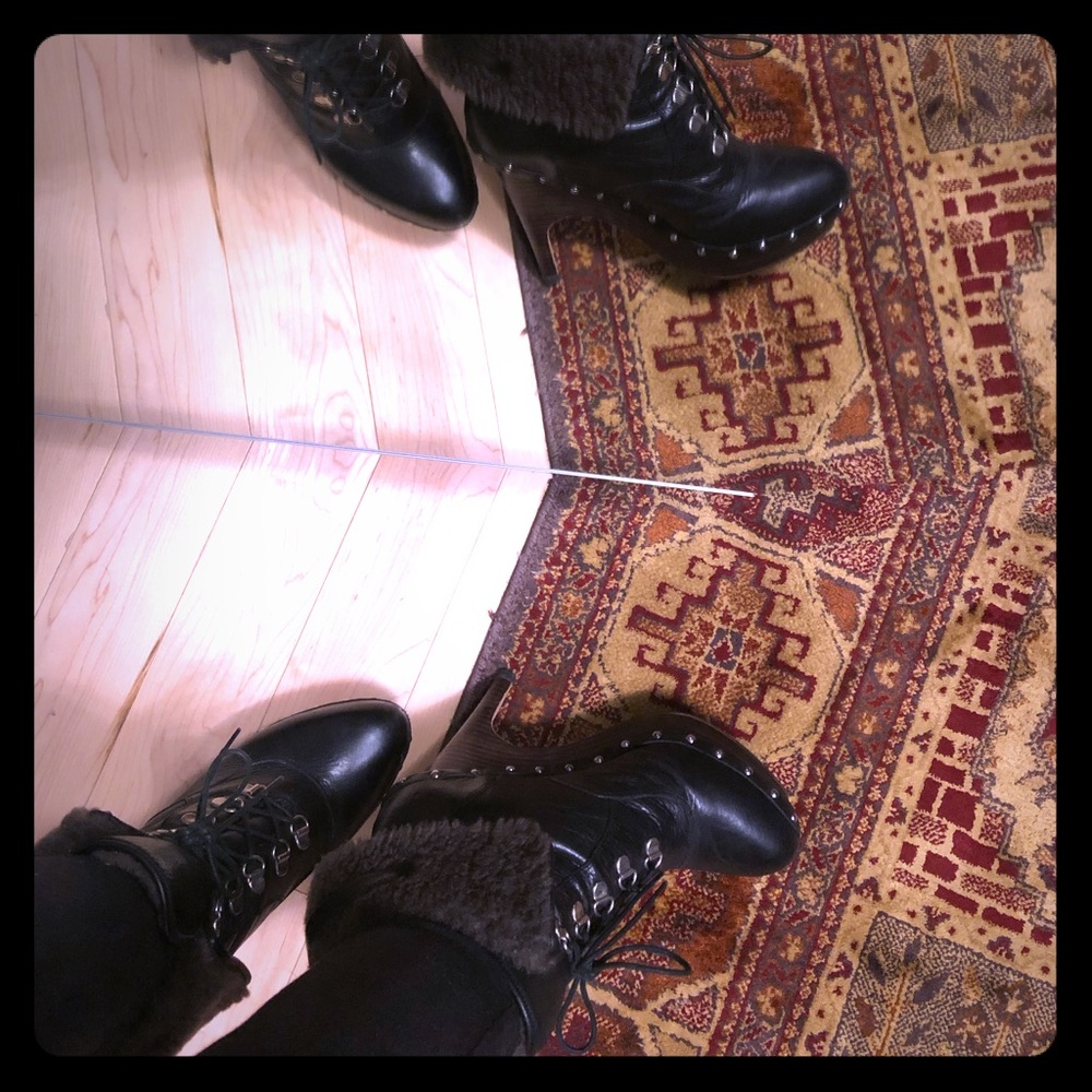 Platform boots. Size 8